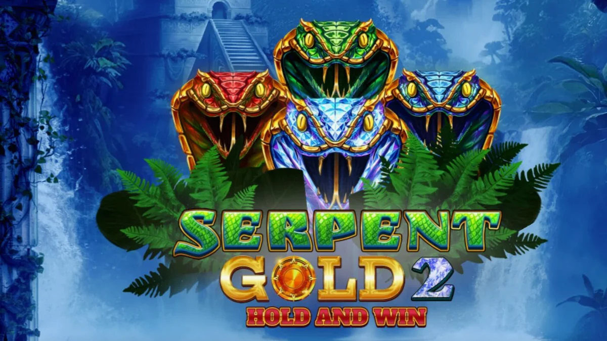 Interface do jogo de slot Serpent Gold 2: Hold and Win com tema de selva e serpentes